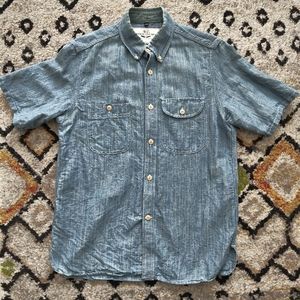 Rogue Territory Chambray Short Sleeve Work Shirt, Medium